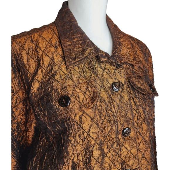 Coldwater Creek Bronze Copper Jacket Size Large Petite - Picture 3 of 7